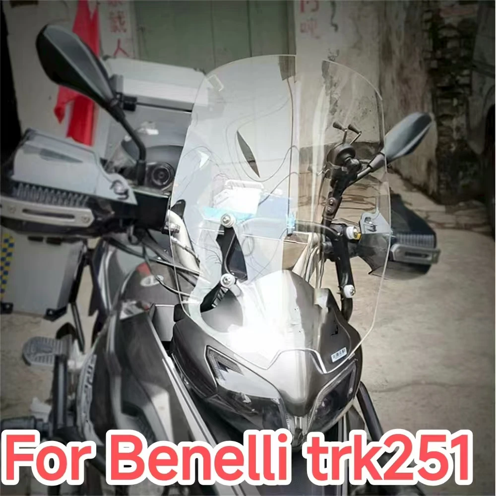 For Benelli TRK251 Windshield Modification, Height Increase and Widening Front Windshield Chest Guard Rain Shield Accessories
For Benelli TRK251 Windshield Modification, Height Increase and Widening Front Windshield Chest Guard Rain Shield Accessories