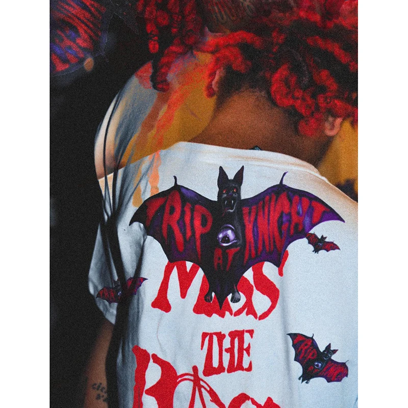 Футболка Trippie Redd Knight с коротким рукавом, хип-хоп, с принтом летучей мыши, молодежная, модная, хлопковая, с круглым вырезом, стандартный крой, размер M
Футболка Trippie Redd Knight с коротким рукавом, хип-хоп, с принтом летучей мыши, молодежная, модная, хлопковая, с круглым вырезом, стандартный крой, размер M