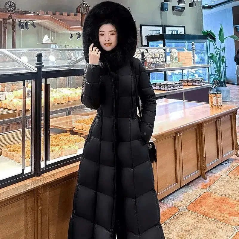 2025 Winter Fashion New Women's Down Cotton Jacket Commuter High Waist Slim Fit Hooded Pike Long Coat
2025 Winter Fashion New Women's Down Cotton Jacket Commuter High Waist Slim Fit Hooded Pike Long Coat