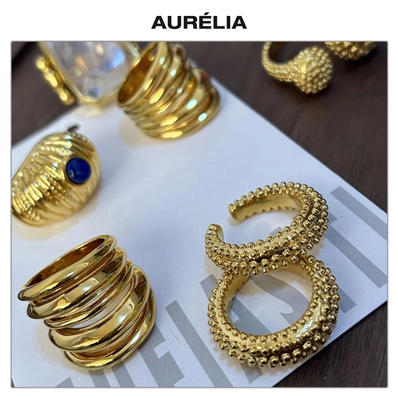 Fashion Brass Gold Plated Multi Layer Coil Hollow Ring Women Classic Europe Personalized Jewelry Trend
Fashion Brass Gold Plated Multi Layer Coil Hollow Ring Women Classic Europe Personalized Jewelry Trend