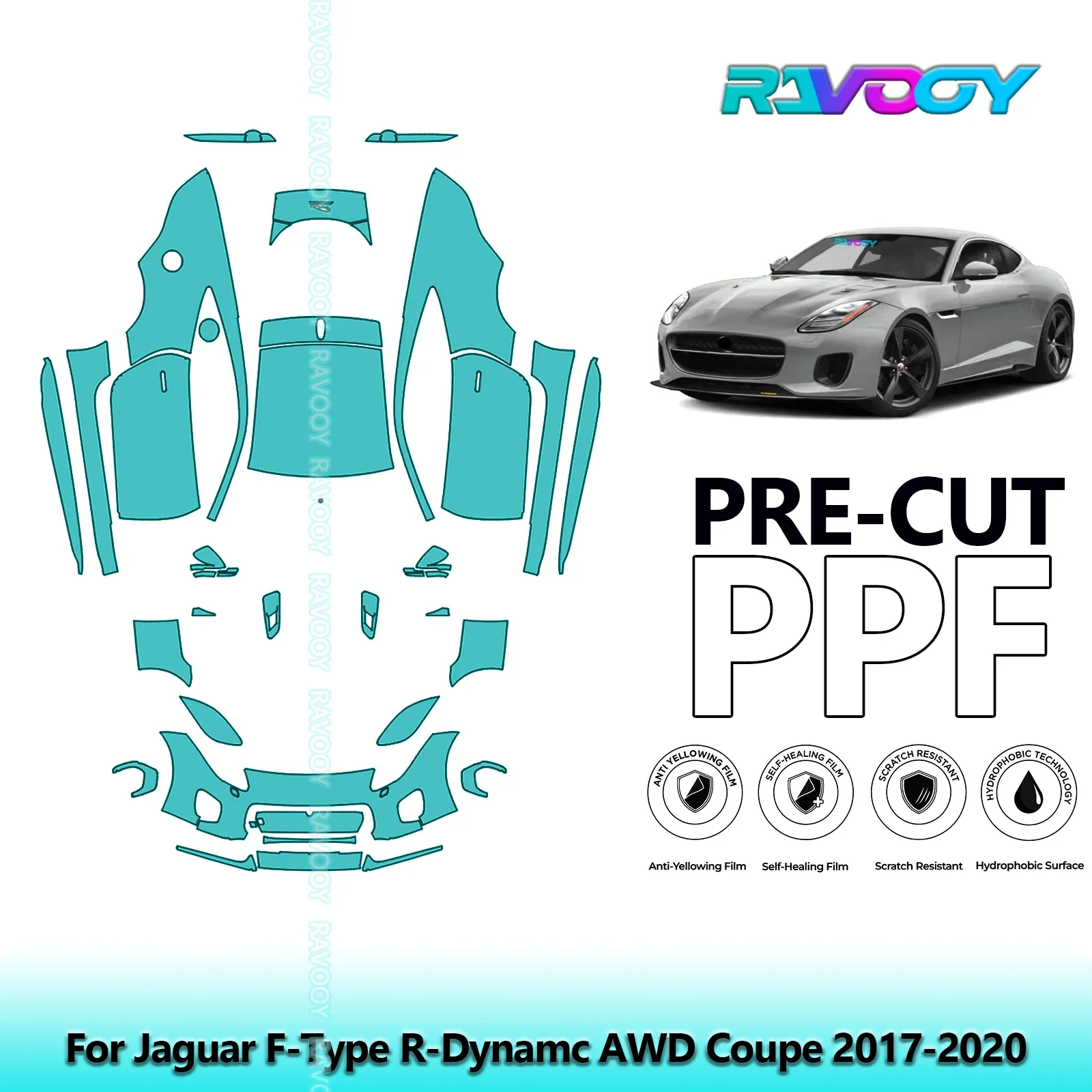 8.5Mil Precut PPF Paint Protection Film Full Vehicle For Jaguar F-Type R-Dynamc AWD Coupe 2017-2020
8.5Mil Precut PPF Paint Protection Film Full Vehicle For Jaguar F-Type R-Dynamc AWD Coupe 2017-2020