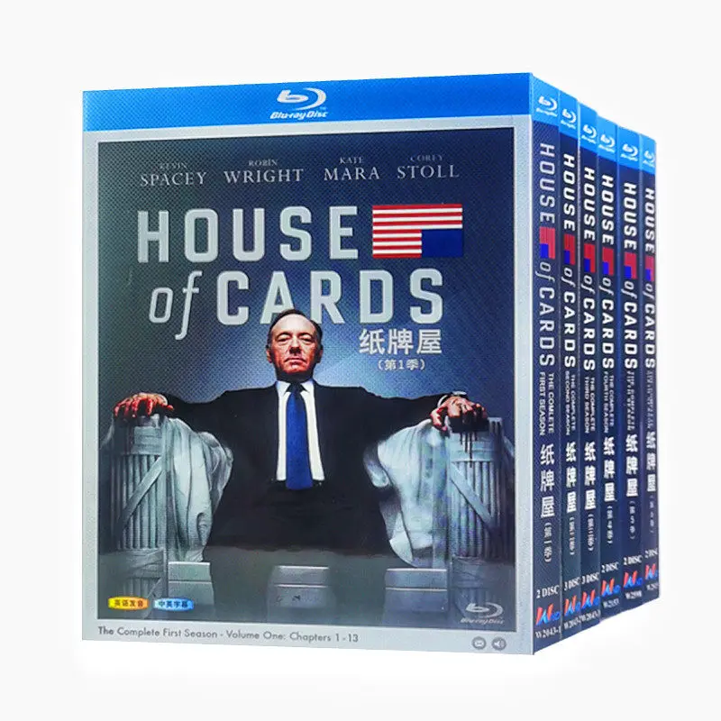 Blu-ray Ultra HD TV Series House of Cards Seasons 1-6 Box Set
Blu-ray Ultra HD TV Series House of Cards Seasons 1-6 Box Set