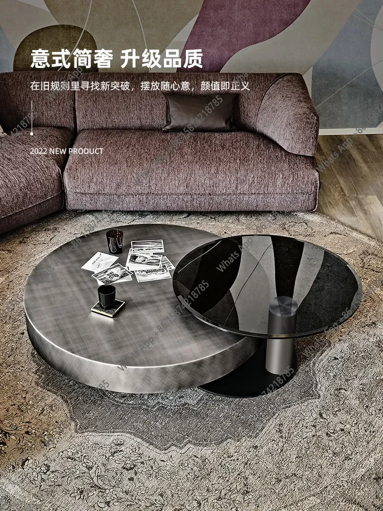 X25 Italian Light Luxury Stainless Steel Brushed Coffee Table Modern Simple Round Household Tempered Glass Post-modern
X25 Italian Light Luxury Stainless Steel Brushed Coffee Table Modern Simple Round Household Tempered Glass Post-modern