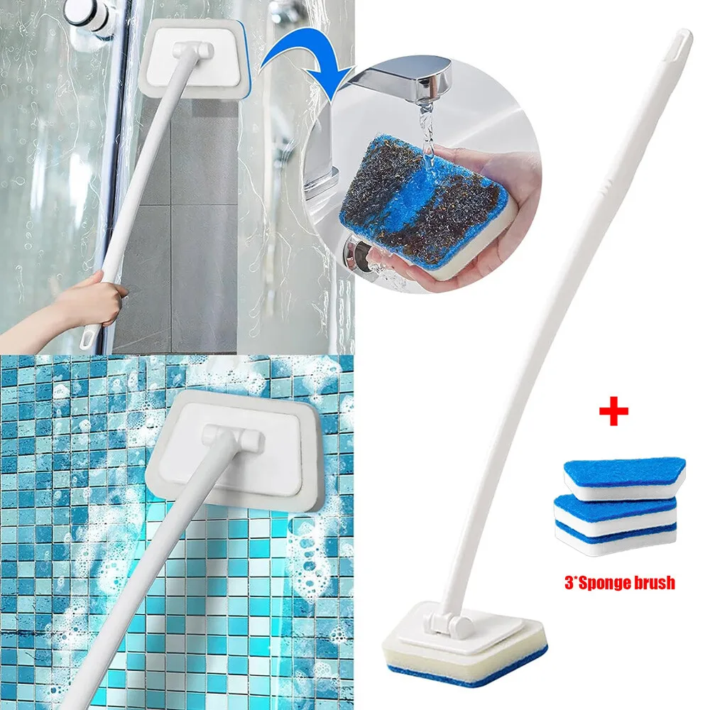3pc Bathroom Long Handle Brush Wall Floor Scrub Bath Shower Tile Cleaning Tool
3pc Bathroom Long Handle Brush Wall Floor Scrub Bath Shower Tile Cleaning Tool