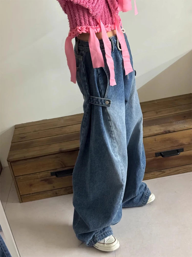 High Waist Wide Leg Denim Jeans Women's Spring Waed Chic Design Hanging Bule Slimming Long Trousers Blue Denim
High Waist Wide Leg Denim Jeans Women's Spring Waed Chic Design Hanging Bule Slimming Long Trousers Blue Denim