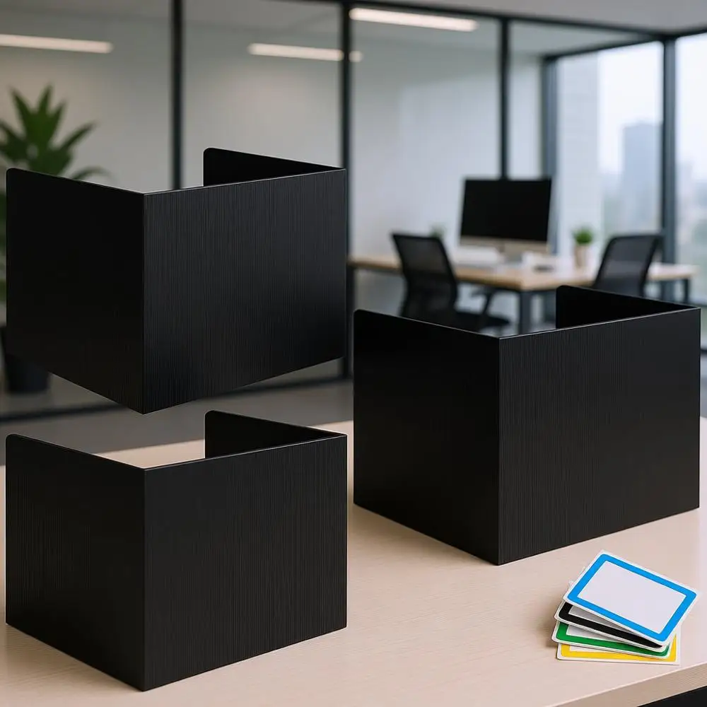 Набор из 4 разделителей для парт – прочные водонепроницаемые пластиковые экраны для конфиденциальности в классе, легко чистятся, черные
Набор из 4 разделителей для парт – прочные водонепроницаемые пластиковые экраны для конфиденциальности в классе, легко чистятся, черные