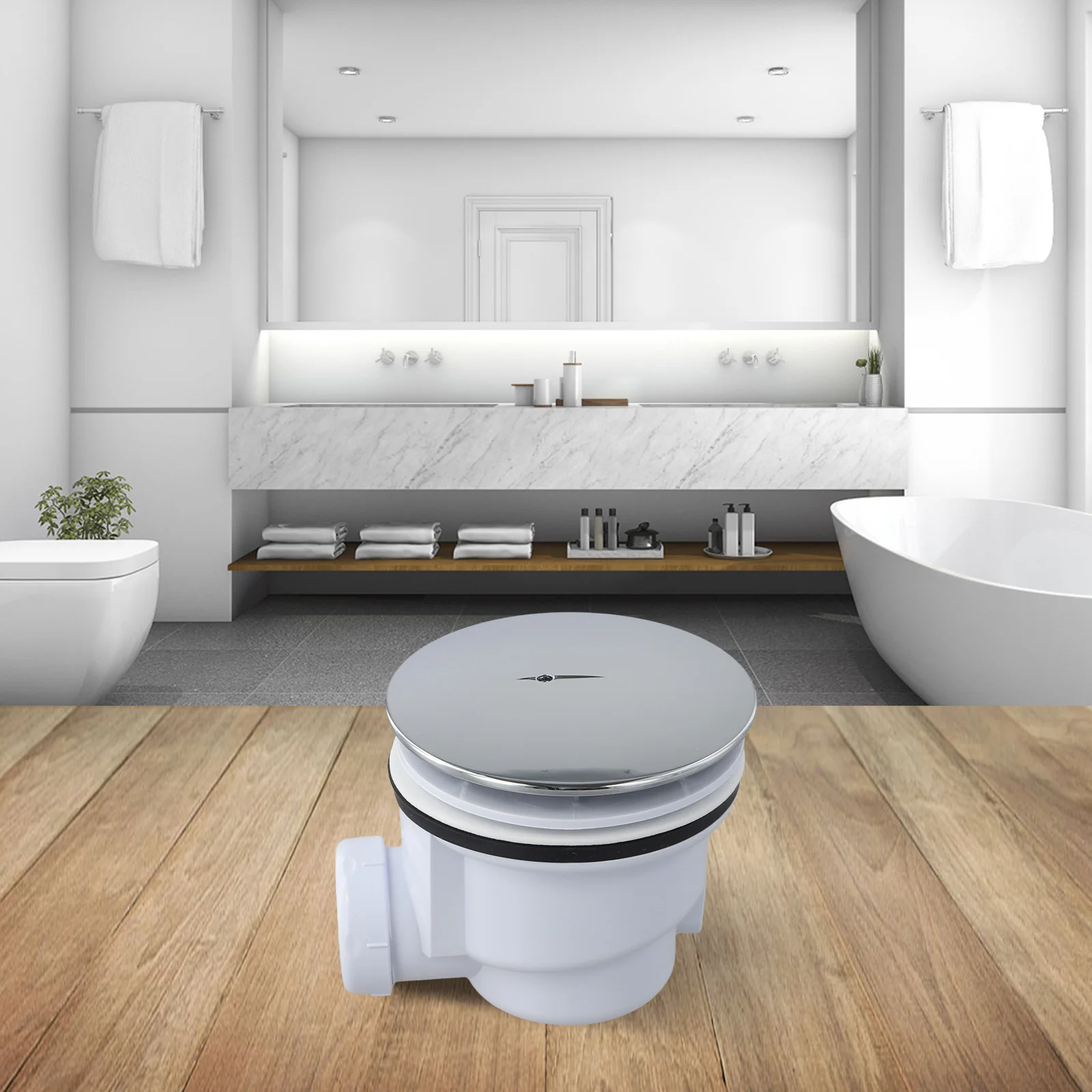 Modern Bathroom Decor White Shower Tray Waste Trap Accessory Easy Cleaning Trap Compatible With UK Shower Trays
Modern Bathroom Decor White Shower Tray Waste Trap Accessory Easy Cleaning Trap Compatible With UK Shower Trays