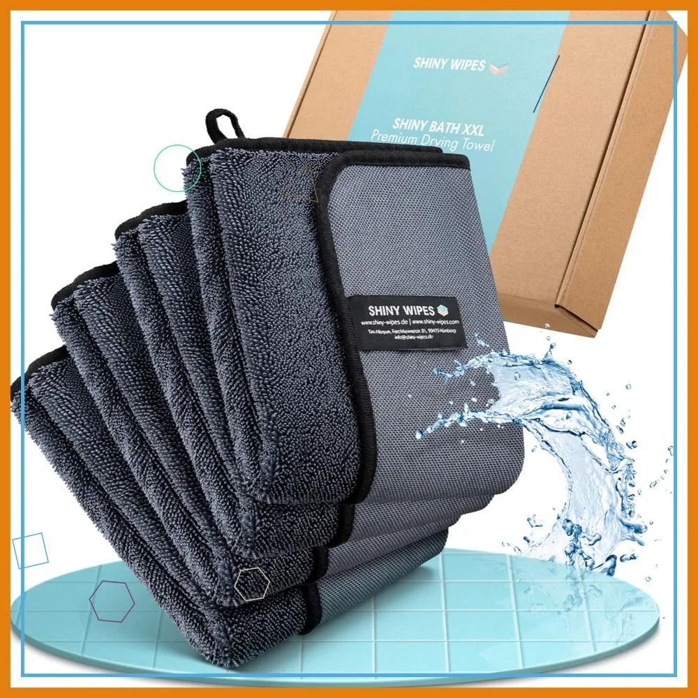 XL Drying Towel - Ultra Absorbent Twisted-Loop Design, Streak-Free for Cars & Showers (4 Pack)
XL Drying Towel - Ultra Absorbent Twisted-Loop Design, Streak-Free for Cars & Showers (4 Pack)