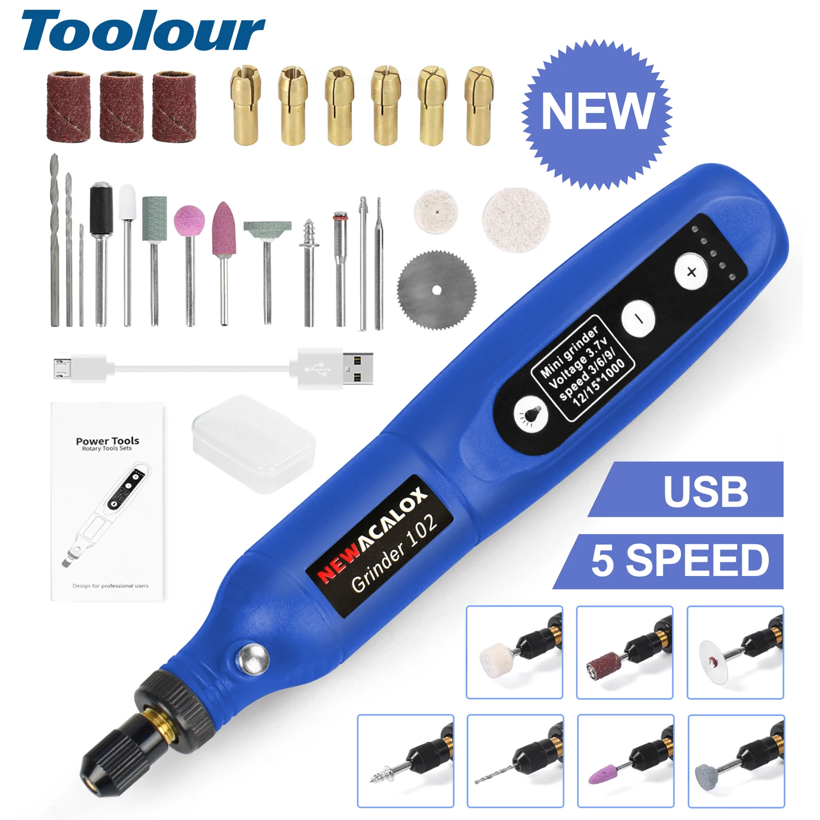 Toolour беспроводной вращающийся мини-инструмент с 26 шт. аксессуаров USB зарядка 5 скоростей 15000 об/мин многофункциональный инструмент для творчества для DIY
Toolour беспроводной вращающийся мини-инструмент с 26 шт. аксессуаров USB зарядка 5 скоростей 15000 об/мин многофункциональный инструмент для творчества для DIY