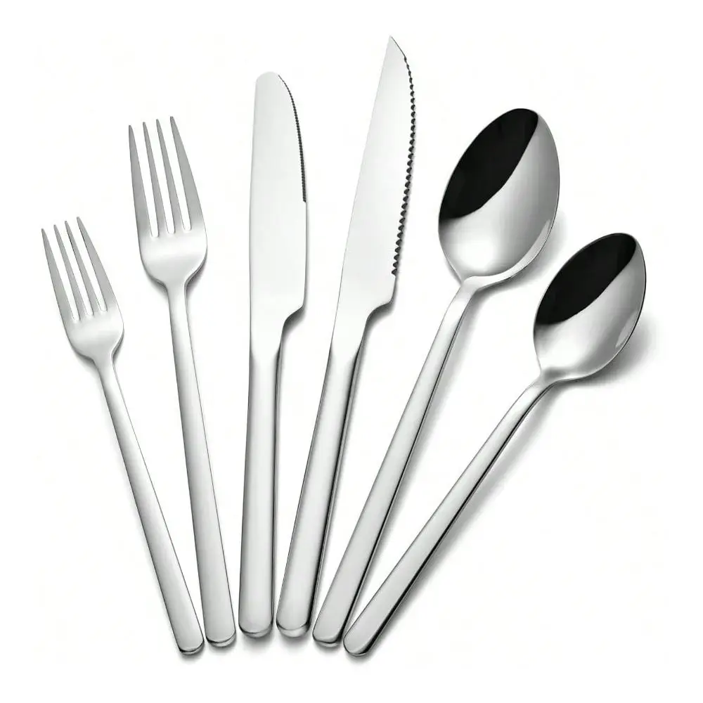 Silverware Set With Steak Knives Flatware Set For 4 Stainless Steel Tableware Cutlery Set For Home Restaurant Mirror Finish Mod
Silverware Set With Steak Knives Flatware Set For 4 Stainless Steel Tableware Cutlery Set For Home Restaurant Mirror Finish Mod
