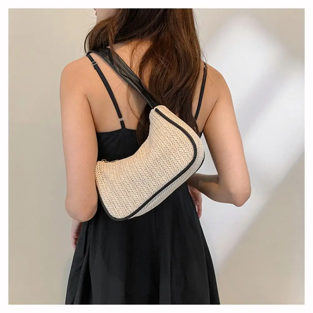 Fashion Bohemian Straw Shoulder Bag Elegant Portable Weave Straw Underarm Bag Casual Zipper Mobile Phone Pouch Summer
Fashion Bohemian Straw Shoulder Bag Elegant Portable Weave Straw Underarm Bag Casual Zipper Mobile Phone Pouch Summer