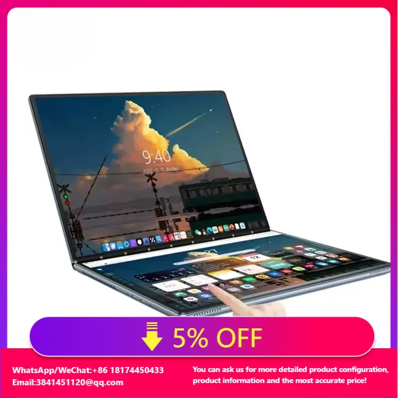 Hot Sale 13.5 Inch Dual Screen Touch Laptop 2 In 1 Computer Netbook Business Laptop Ddr5 16gb Window 11 Tablet Pc Wholesale
Hot Sale 13.5 Inch Dual Screen Touch Laptop 2 In 1 Computer Netbook Business Laptop Ddr5 16gb Window 11 Tablet Pc Wholesale