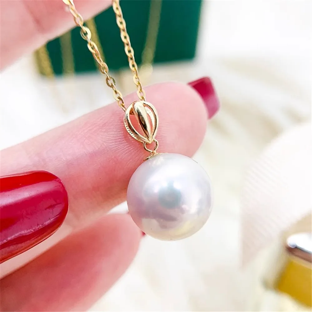 DIY Pearl Accessories G18K Yellow and White Gold Pendant Empty Holder Fashion Necklace Pendant Holder Women's 9-13mm Round Beads
DIY Pearl Accessories G18K Yellow and White Gold Pendant Empty Holder Fashion Necklace Pendant Holder Women's 9-13mm Round Beads