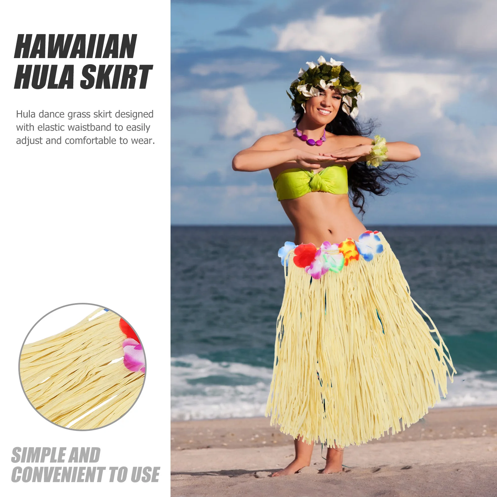 Hula Grass Skirt Hawaiian Raffia Party Costume Beach Festival Adult Cosplay Skirt Waistband Adjustable Rainforest Theme 
Hula Grass Skirt Hawaiian Raffia Party Costume Beach Festival Adult Cosplay Skirt Waistband Adjustable Rainforest Theme