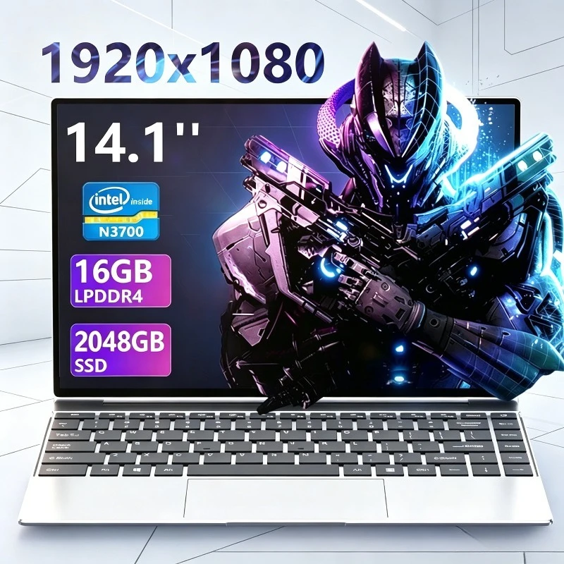 New 14.1" Ultra Slim Laptop 16GB RAM 2TB SSD Windows 11 Intel N3700 Notebook Gamer 1920*1080 Display Office Study Computer PC
New 14.1" Ultra Slim Laptop 16GB RAM 2TB SSD Windows 11 Intel N3700 Notebook Gamer 1920*1080 Display Office Study Computer PC