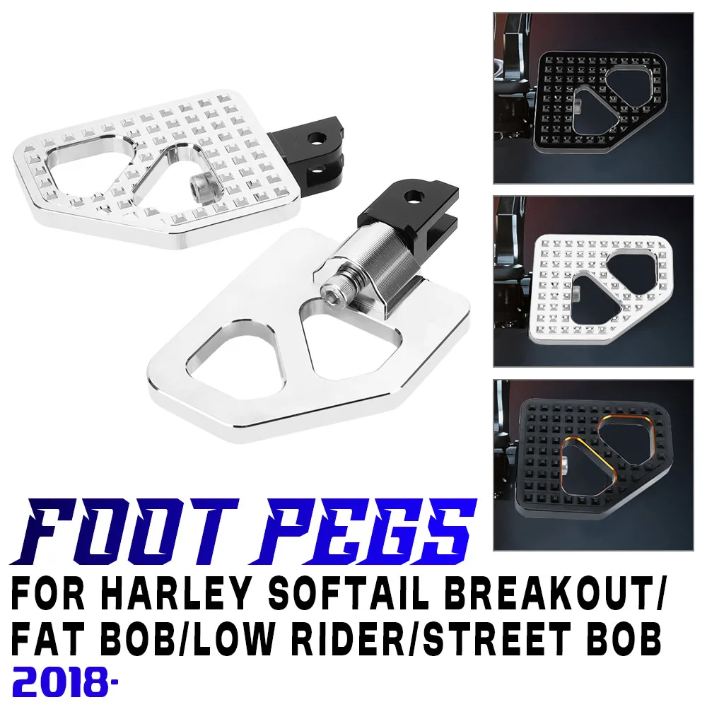 Для HARLEY Softail Standard Street Bob 114, Fat Bob Sport Glide Low Rider Breakout FXBR, подножки для передней части мотоцикла, подножки для ног
Для HARLEY Softail Standard Street Bob 114, Fat Bob Sport Glide Low Rider Breakout FXBR, подножки для передней части мотоцикла, подножки для ног