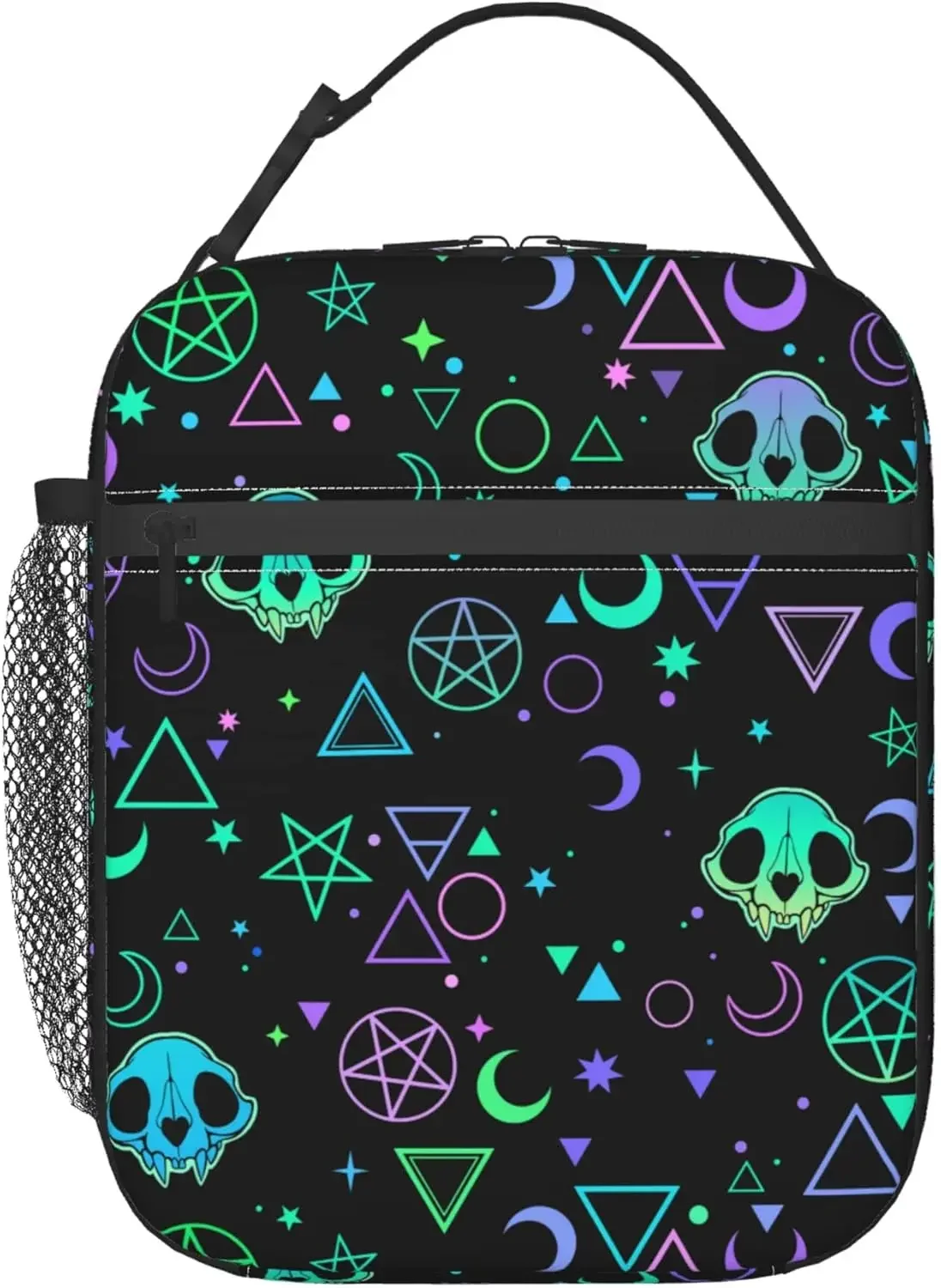 Magic Symbols Skulls Insulated Lunch Bag with Handle, Portable Lunch Box Reusable Lunch Tote for Women Men And Kids
Magic Symbols Skulls Insulated Lunch Bag with Handle, Portable Lunch Box Reusable Lunch Tote for Women Men And Kids