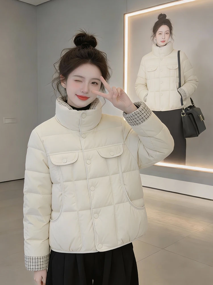 Утепленная хлопковая куртка свободного кроя с длинными рукавами на молнии в корейском стиле для женщин, зимняя теплая верхняя одежда для повседневной носки
Утепленная хлопковая куртка свободного кроя с длинными рукавами на молнии в корейском стиле для женщин, зимняя теплая верхняя одежда для повседневной носки