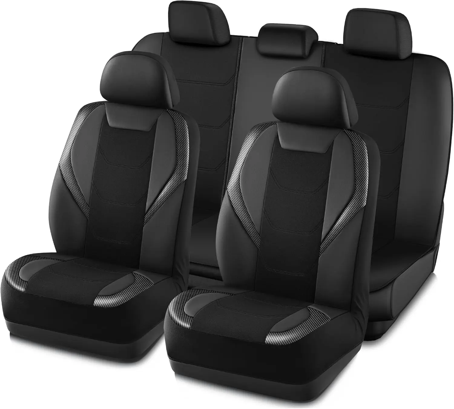 Universal Leather Mesh Car Seat Covers Full Set, Airbag Compatible for Cars SUVs Trucks Vans - Black
Universal Leather Mesh Car Seat Covers Full Set, Airbag Compatible for Cars SUVs Trucks Vans - Black