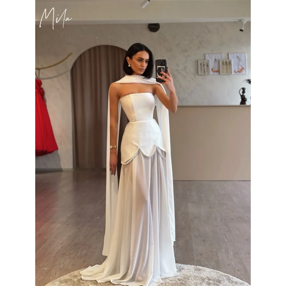 Mila Halter Neck A-Line Prom Dresses 2025 Sleeveless Chiffon Chic Evening Dresses Elegant Floor-Length Customized Party Dresses
Mila Halter Neck A-Line Prom Dresses 2025 Sleeveless Chiffon Chic Evening Dresses Elegant Floor-Length Customized Party Dresses
