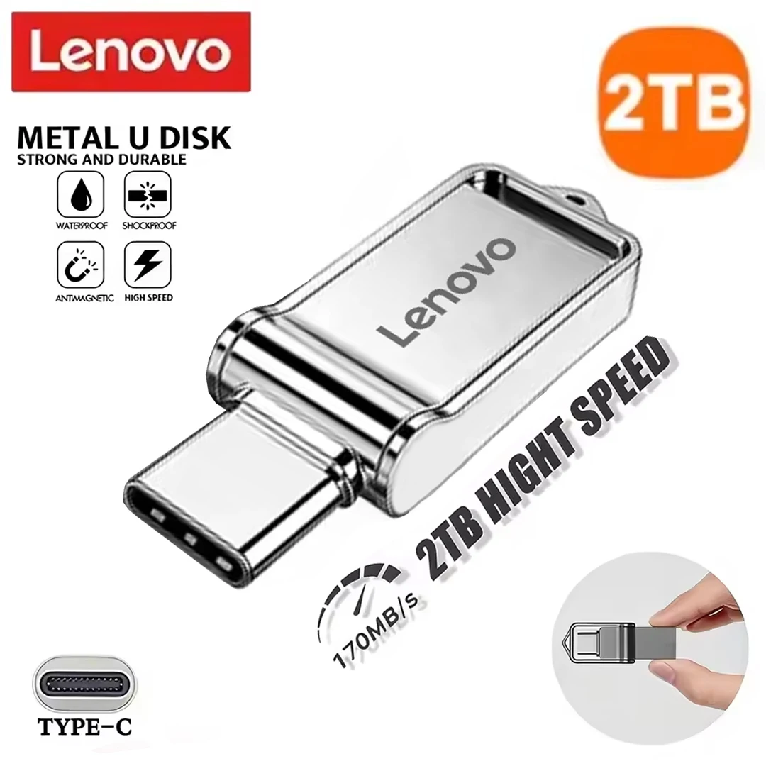 Original Lenovo 2TB Flash Drive USB3.0 High Speed Pen Drive 1TB Metal Waterproof Type C USB Memory For Computer Storage Devices
Original Lenovo 2TB Flash Drive USB3.0 High Speed Pen Drive 1TB Metal Waterproof Type C USB Memory For Computer Storage Devices