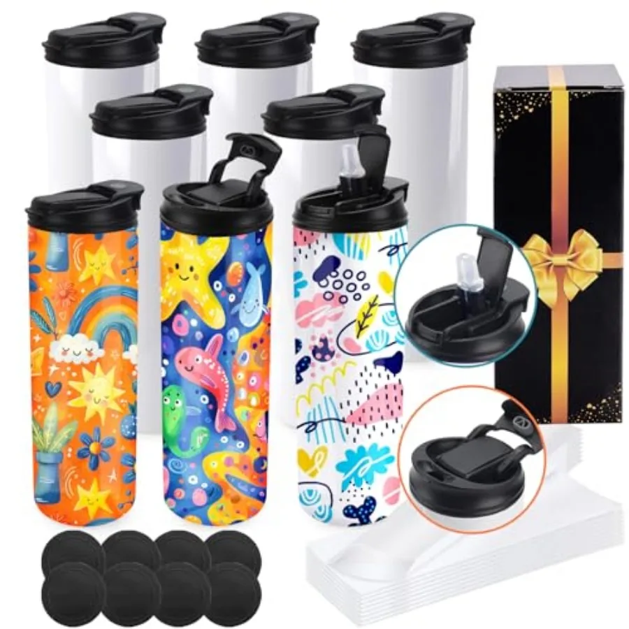 8 Pack Sublimation Water Bottle Blanks Dual Opening 20 oz Sublimation Tumblers with Leakproof Lid and Straw Insulated Stainless
8 Pack Sublimation Water Bottle Blanks Dual Opening 20 oz Sublimation Tumblers with Leakproof Lid and Straw Insulated Stainless