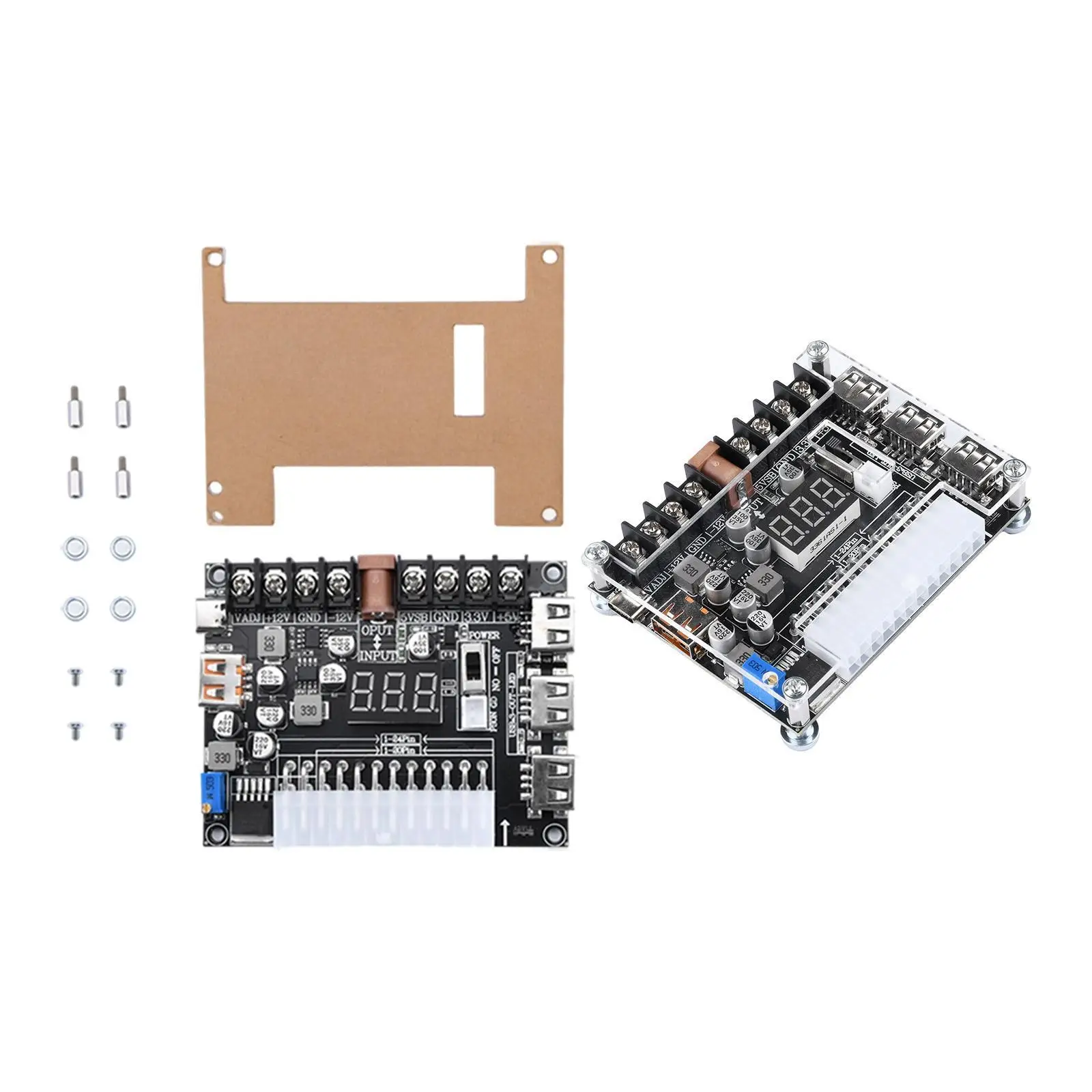 Power Supply Breakout Board Easy to Use +12V -12V +5V 5VSB 3.3V Output Voltage Sturdy Adjustable Voltage Power Adapter Board
Power Supply Breakout Board Easy to Use +12V -12V +5V 5VSB 3.3V Output Voltage Sturdy Adjustable Voltage Power Adapter Board