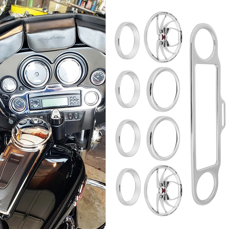 Motorcycle Speedometer Speaker Beazels Accent Trim Ring Cover For Harley Touring Electra Road Street Glide Road King 1996-2013
Motorcycle Speedometer Speaker Beazels Accent Trim Ring Cover For Harley Touring Electra Road Street Glide Road King 1996-2013