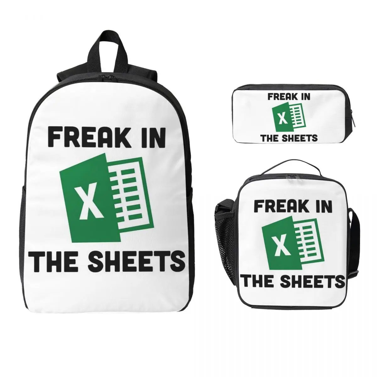 Freak In The Sheets Funny Spreadsheet Excel Backpack BookBag School Bag Laptop Shoulder Bags 3ps Insulated Lunch Bag Pencil Case
Freak In The Sheets Funny Spreadsheet Excel Backpack BookBag School Bag Laptop Shoulder Bags 3ps Insulated Lunch Bag Pencil Case