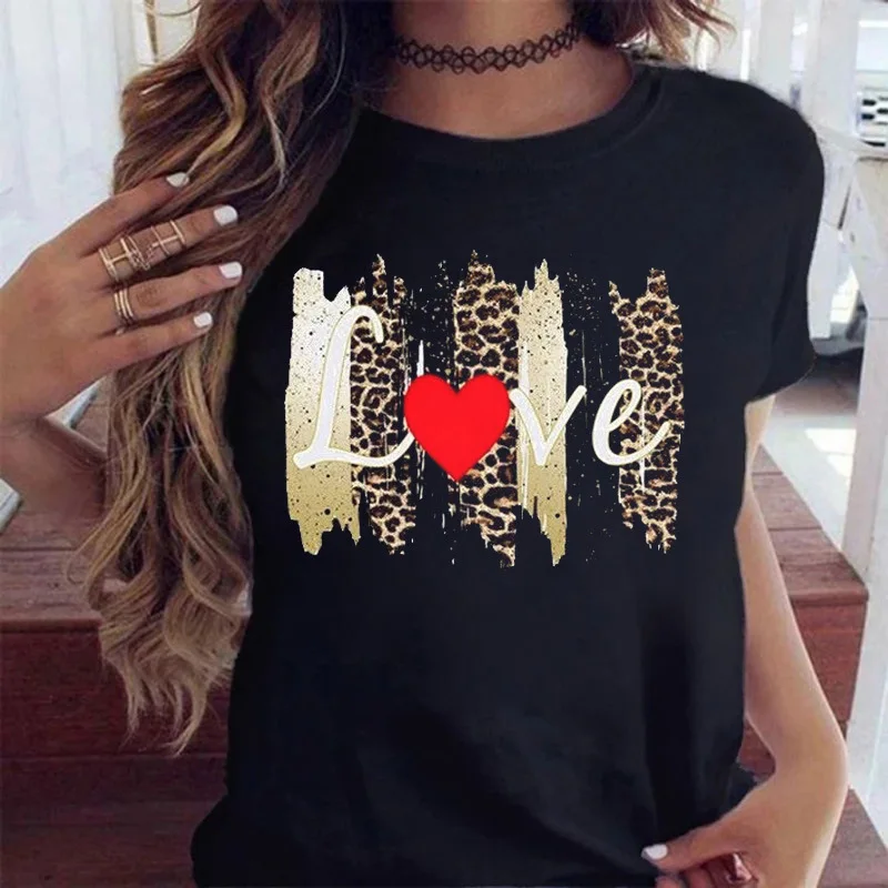 Summer New 90 's Leopard Heartbeat Short Sleeve Print Clothing Women's T-Shirt Harajuku Graphic Clothing Women's Top,Drop Ship
Summer New 90 's Leopard Heartbeat Short Sleeve Print Clothing Women's T-Shirt Harajuku Graphic Clothing Women's Top,Drop Ship