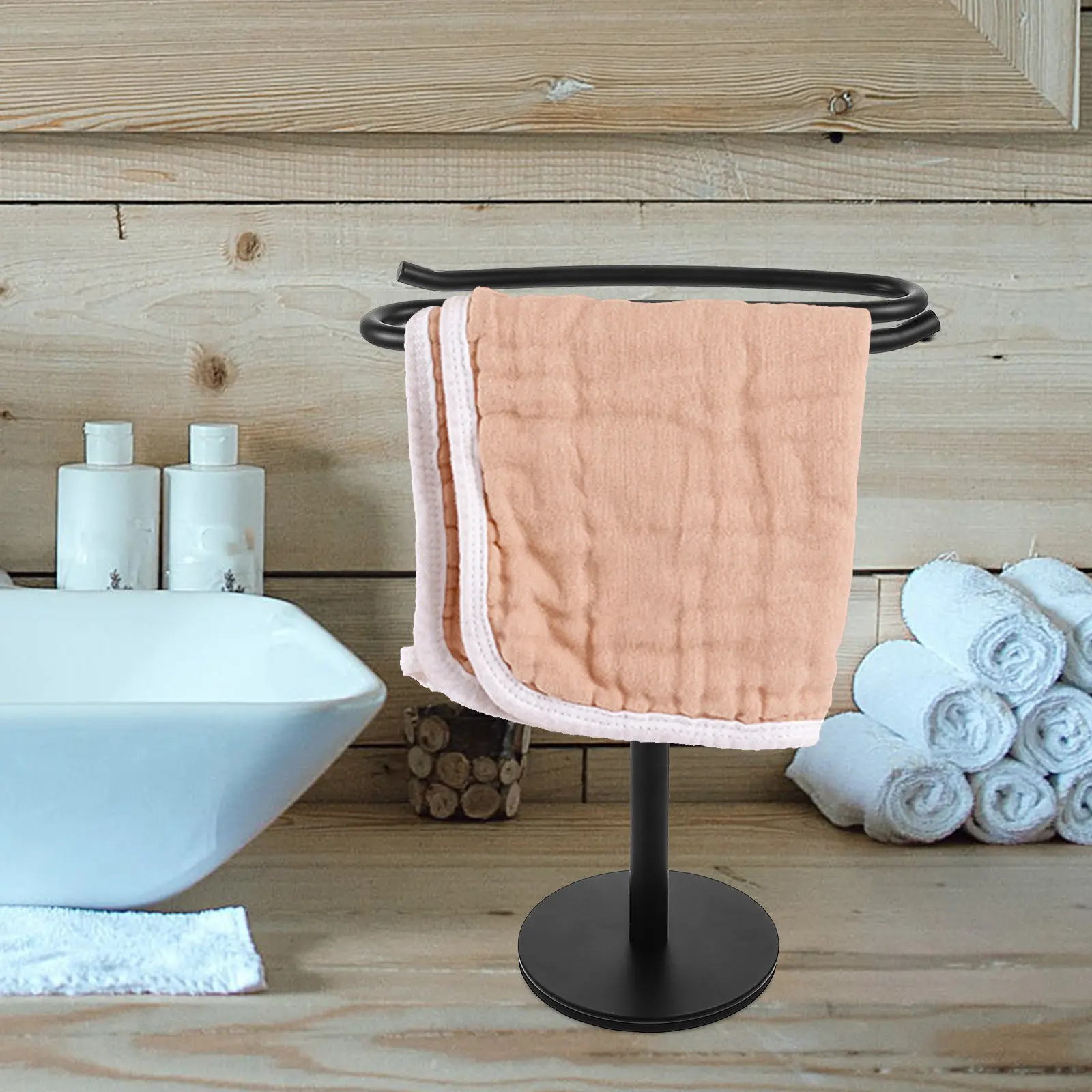 Stainless Steel Freestanding Towel Rack Stand Countertop Hand Towel Holder for Bathroom Kitchen Vanity Space Saving Modern Style
Stainless Steel Freestanding Towel Rack Stand Countertop Hand Towel Holder for Bathroom Kitchen Vanity Space Saving Modern Style