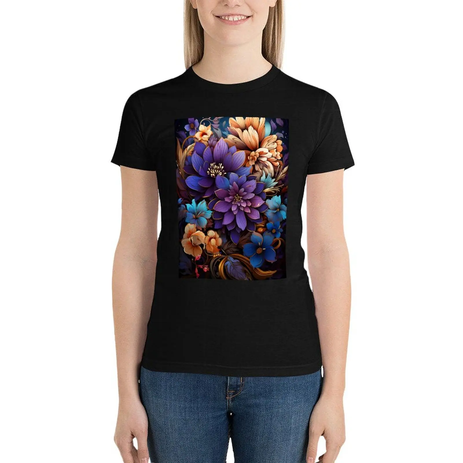 Vibrant Nouveau Flowers: A Floral Harmony of Botanical Art Deco Nouveau - Fantasy Flower Botanicals Collection - Art Pri T-Shirt
Vibrant Nouveau Flowers: A Floral Harmony of Botanical Art Deco Nouveau - Fantasy Flower Botanicals Collection - Art Pri T-Shirt