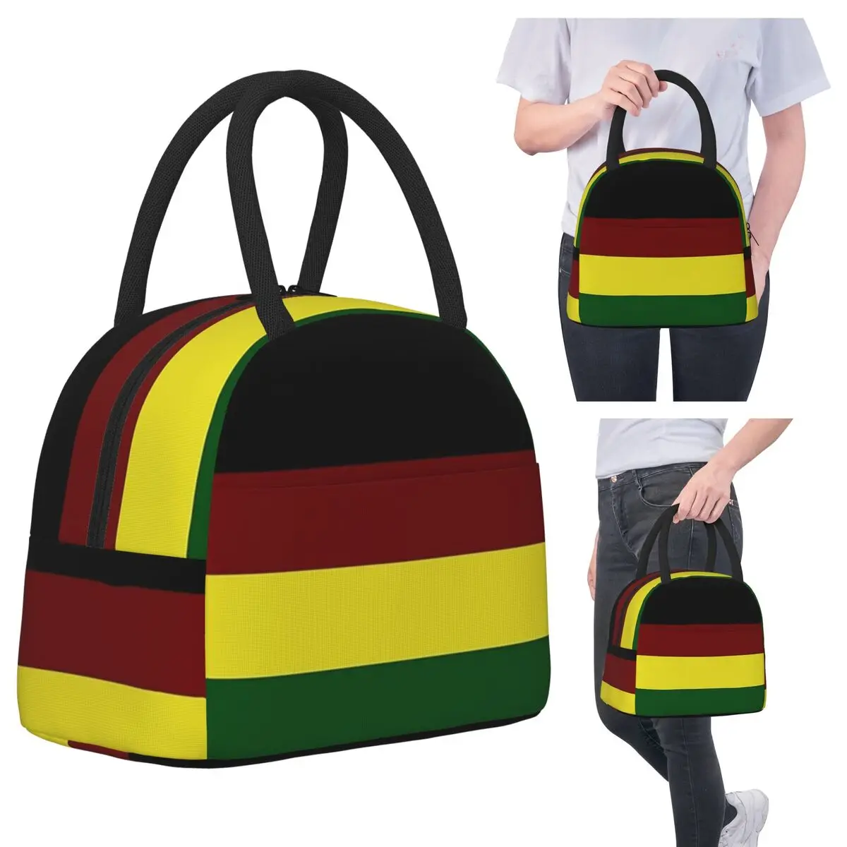 Изолированная сумка для обеда в полоску с флагом раста для детей, школьный холодильник, термосумка для еды, герметичная коробка для обеда, контейнер
Изолированная сумка для обеда в полоску с флагом раста для детей, школьный холодильник, термосумка для еды, герметичная коробка для обеда, контейнер