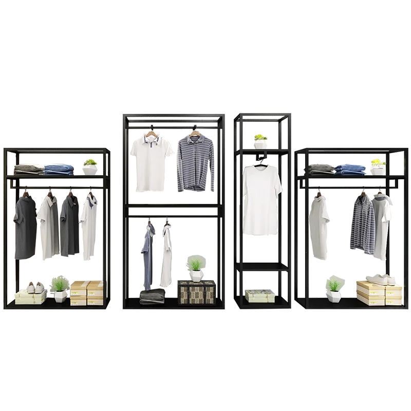 Clothing store display rack Double-layer hanger for women's clothing store shelves Floor-to-ceiling display rack Clothes rack
Clothing store display rack Double-layer hanger for women's clothing store shelves Floor-to-ceiling display rack Clothes rack