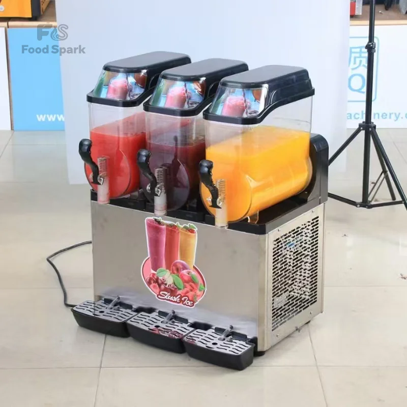 Commercial Automatic Slush Machine Stainless Steel Tank Three Cylinder Frozen Juice Smoothie Maker for Snack Drinks Shop Pro
Commercial Automatic Slush Machine Stainless Steel Tank Three Cylinder Frozen Juice Smoothie Maker for Snack Drinks Shop Pro