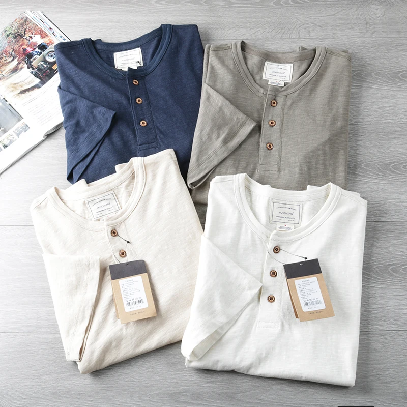 Pure Good Goods! Lightweight Bamboo Rayon! American Henry Collar Summer Thin Breathable Color ort Sve T-irt f...
Pure Good Goods! Lightweight Bamboo Rayon! American Henry Collar Summer Thin Breathable Color ort Sve T-irt f...