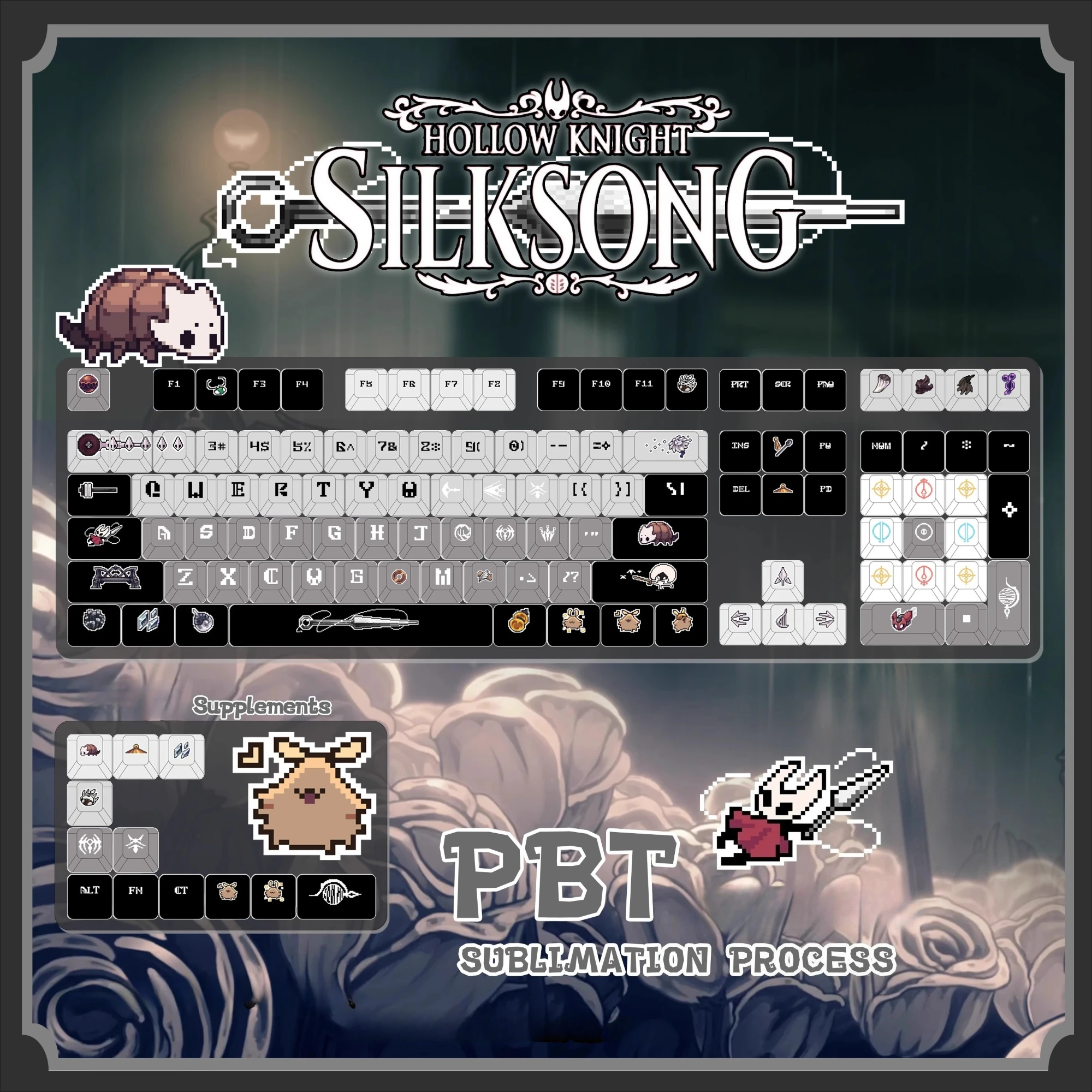 MAIMOOO Hollow Knight Silksong Keycaps Cherry Profile PBT Custom Game Keycap Personalized Hornet Mechanical Keyboard Caps
MAIMOOO Hollow Knight Silksong Keycaps Cherry Profile PBT Custom Game Keycap Personalized Hornet Mechanical Keyboard Caps