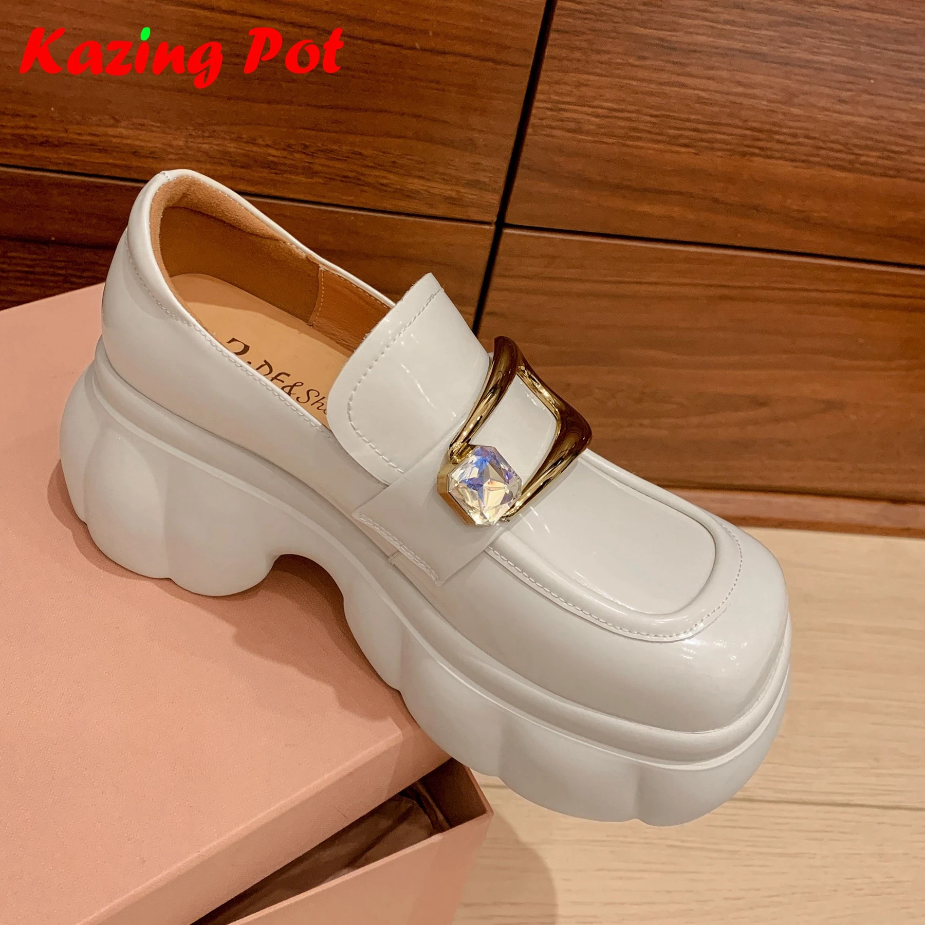 Krazing Pot Gladiator Genuine Leather Autumn Shoes Slip On Diamond-studded Chic Platform Thick Bottom Metal Buckle Women Pumps
Krazing Pot Gladiator Genuine Leather Autumn Shoes Slip On Diamond-studded Chic Platform Thick Bottom Metal Buckle Women Pumps