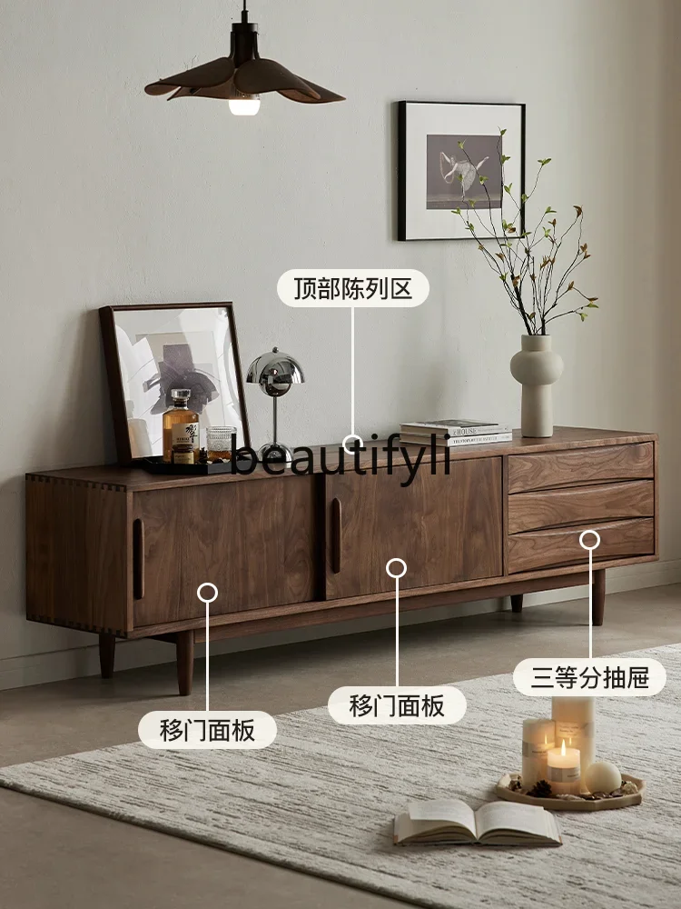 ff North American black walnut TV cabinet, antique small household 2m floor cabinet combination in the living room
ff North American black walnut TV cabinet, antique small household 2m floor cabinet combination in the living room