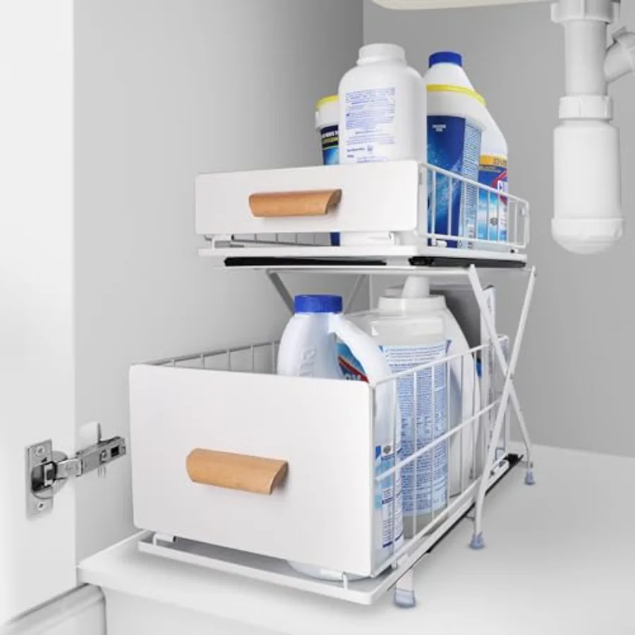 Adjustable Under Sink Organizer and Storage Metal 2-Tier Sliding Drawers Under Cabinet Organizer Bathroom Under Sink Organizer
Adjustable Under Sink Organizer and Storage Metal 2-Tier Sliding Drawers Under Cabinet Organizer Bathroom Under Sink Organizer