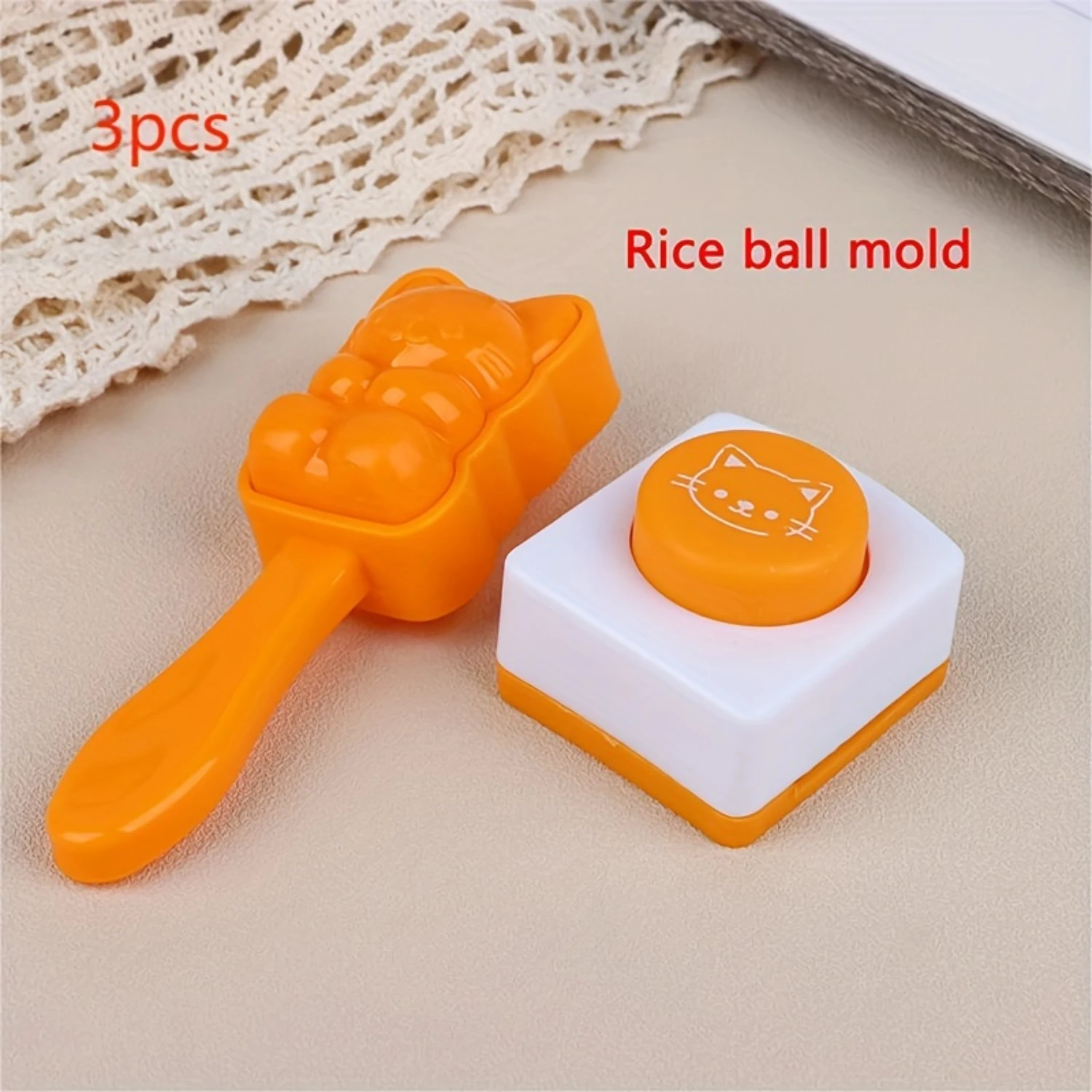 Adorable Cat Rice Ball Maker Kit - 3Pc Set with Seaweed Clip, Ideal for Kids' Lunches & Bento Boxes
Adorable Cat Rice Ball Maker Kit - 3Pc Set with Seaweed Clip, Ideal for Kids' Lunches & Bento Boxes