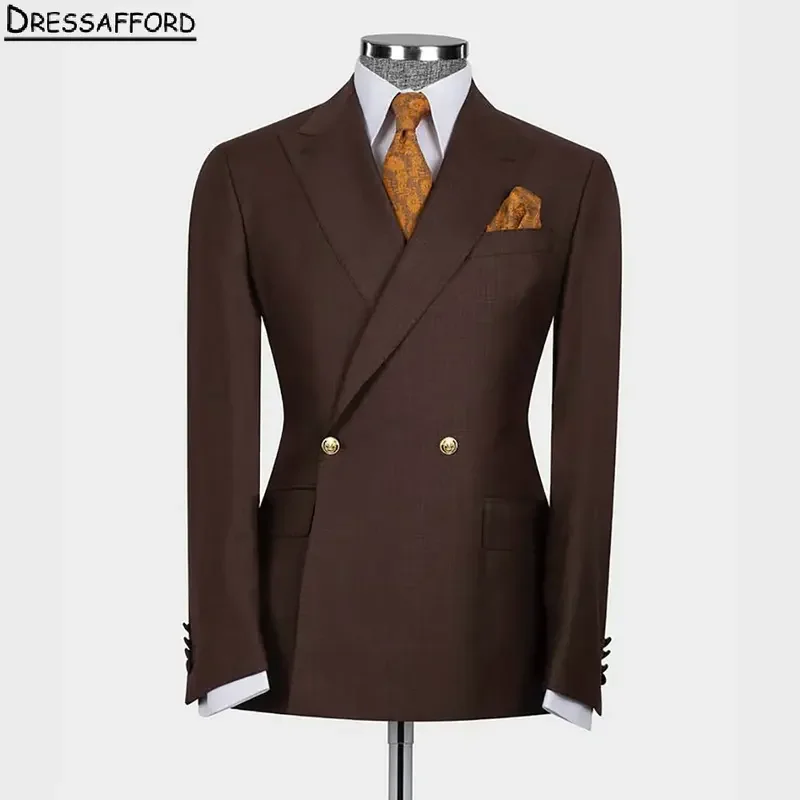 Brown Solid Formal Wedding Suits Men's Business Suit 2 Pieces (Jacket Pants) Man Tuxedo Groom Wear
Brown Solid Formal Wedding Suits Men's Business Suit 2 Pieces (Jacket Pants) Man Tuxedo Groom Wear