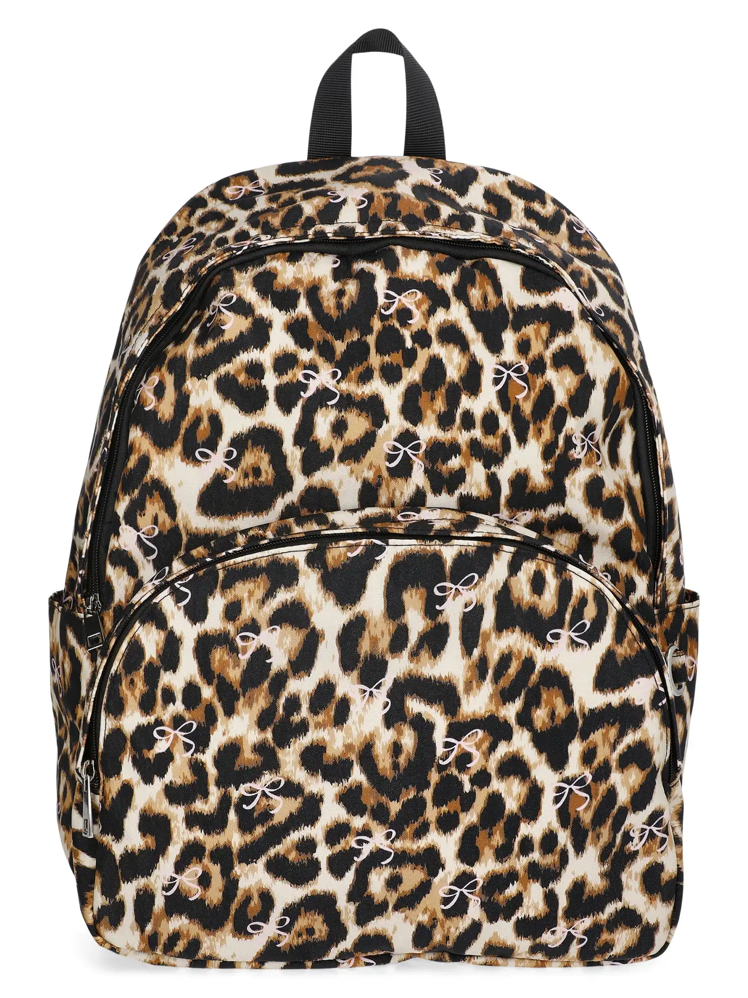 Women's 17 inch dome backpack featuring leopard print and bow accents
Women's 17 inch dome backpack featuring leopard print and bow accents