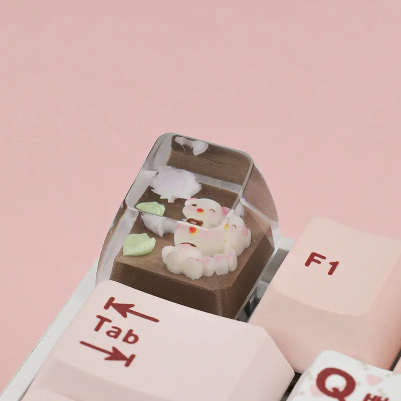 Cross-border original design Epoxy high-transparency mechanical keycap cute personalized keyboard hat rose bear resin hat tide p
Cross-border original design Epoxy high-transparency mechanical keycap cute personalized keyboard hat rose bear resin hat tide p