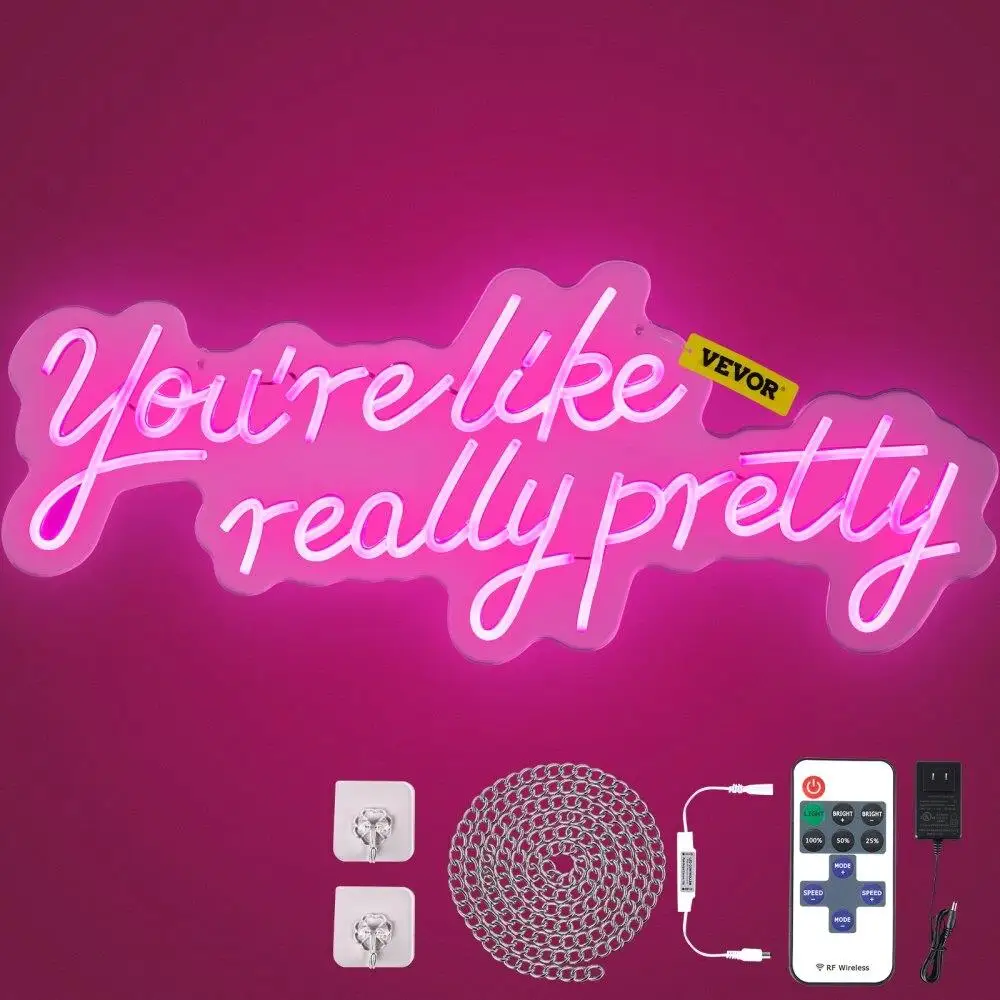 Pretty Neon Sign 27.5x12 for wall Decor Remote Control for party Wedding Living Room Office
Pretty Neon Sign 27.5x12 for wall Decor Remote Control for party Wedding Living Room Office