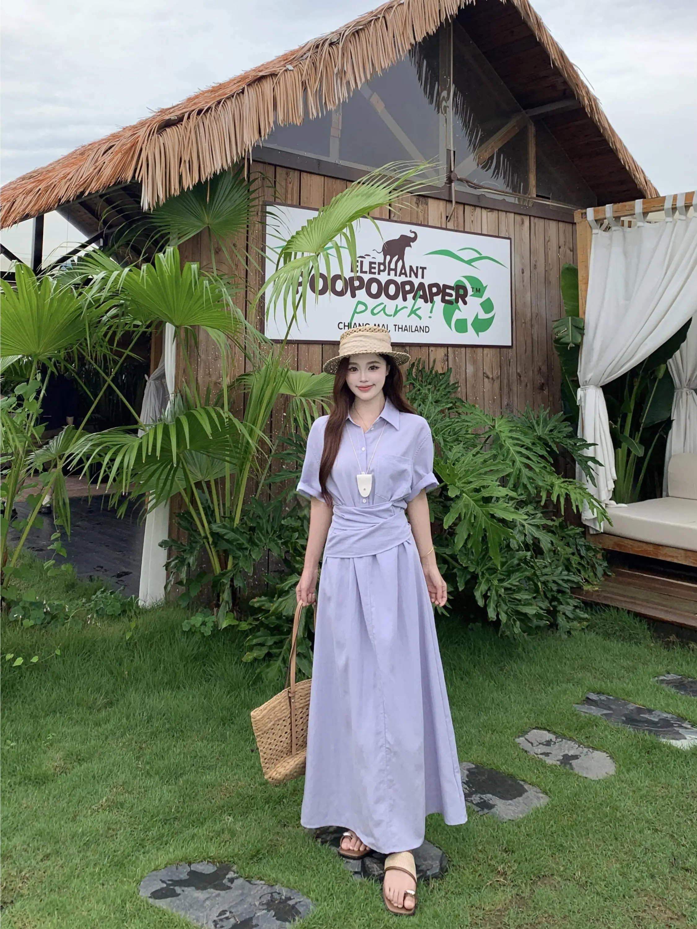 plus Size Fashionable Short Sleeve Shirt Dress Slimming Waist Design A-Line Long Skirt Korean Style Commute Wind Summer New A...
plus Size Fashionable Short Sleeve Shirt Dress Slimming Waist Design A-Line Long Skirt Korean Style Commute Wind Summer New A...