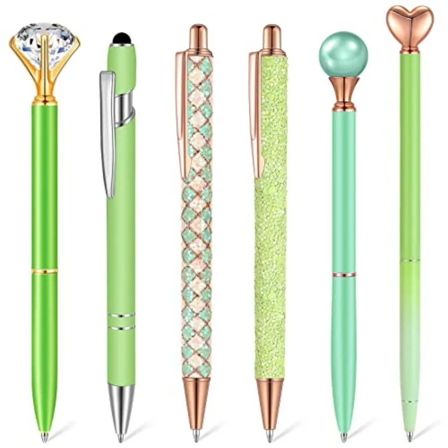 6 Pcs Ballpoint Pens Set Metal Crystal Diamond Pen for Journaling Glitter Pretty Cute Stationery Black Ink Fancy Gifts for Wome
6 Pcs Ballpoint Pens Set Metal Crystal Diamond Pen for Journaling Glitter Pretty Cute Stationery Black Ink Fancy Gifts for Wome