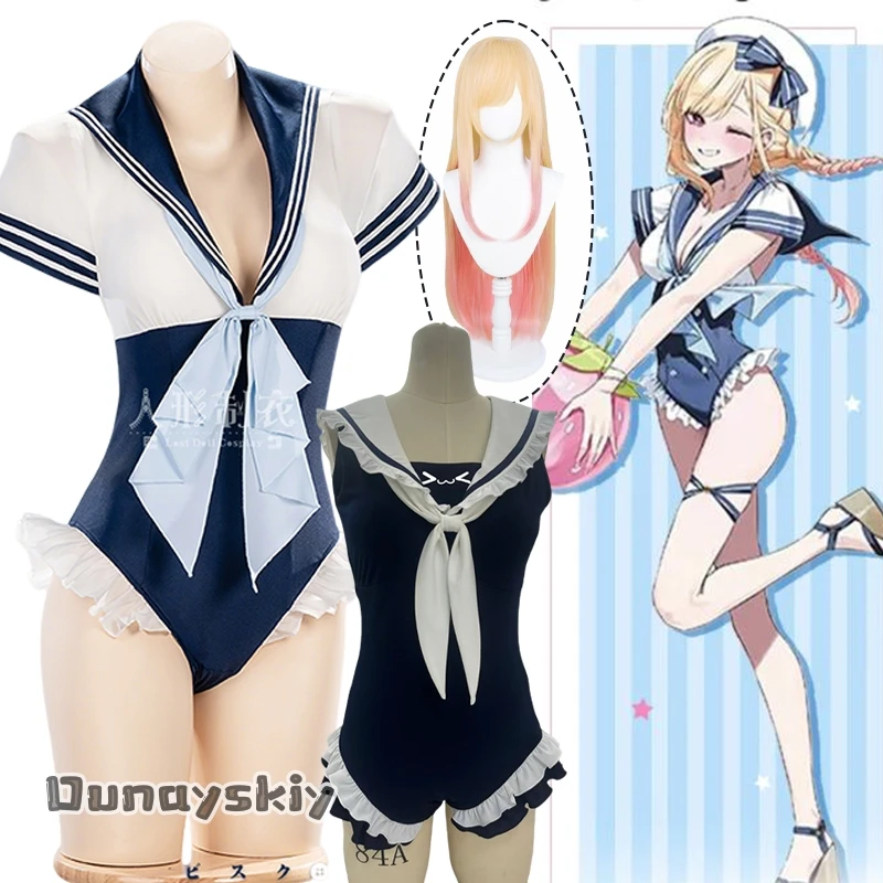 Anime My Dress-Up Darling Kitagawa Marin Newly Swimsuit Cosplay Costume Wig Kitagawa Marin Navy Style Jumpsuits Halloween
Anime My Dress-Up Darling Kitagawa Marin Newly Swimsuit Cosplay Costume Wig Kitagawa Marin Navy Style Jumpsuits Halloween