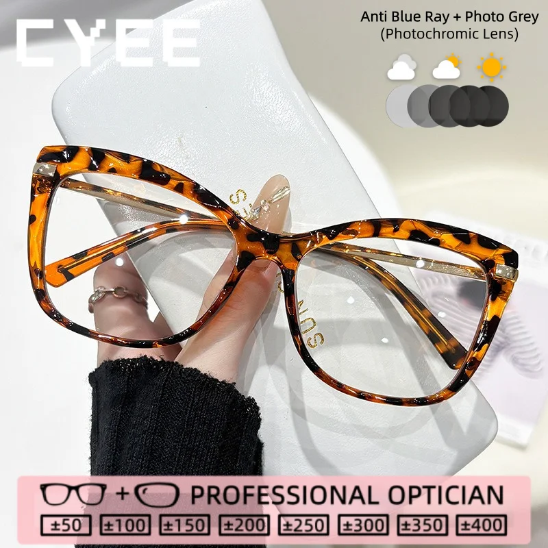 CYEE New Fashion Cat Eye Women High Quality Reading Eyewear Photochromic Myopia Glasses Custom Prescription Optical Eyeglasses
CYEE New Fashion Cat Eye Women High Quality Reading Eyewear Photochromic Myopia Glasses Custom Prescription Optical Eyeglasses