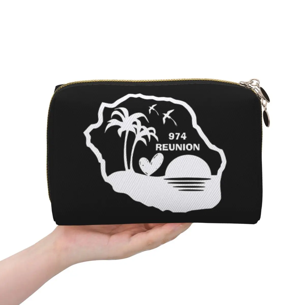 974 Reunion Island Flag Women Cosmetic Bag Travel Makeup Organizer Pouch Toiletry Storage Dopp Kit Case
974 Reunion Island Flag Women Cosmetic Bag Travel Makeup Organizer Pouch Toiletry Storage Dopp Kit Case